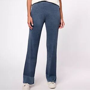 Barefoot Dreams Blue Cozy Chic Ultra Lite Colorblocked Ribbed Pants size XL